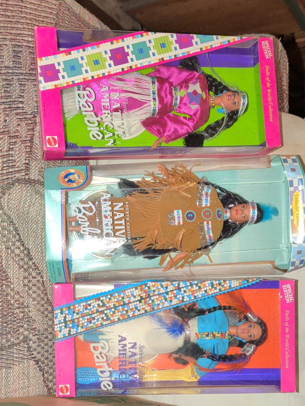 NATIVE AMERICAN BARBIE COLLECTION '1993' 95' 97